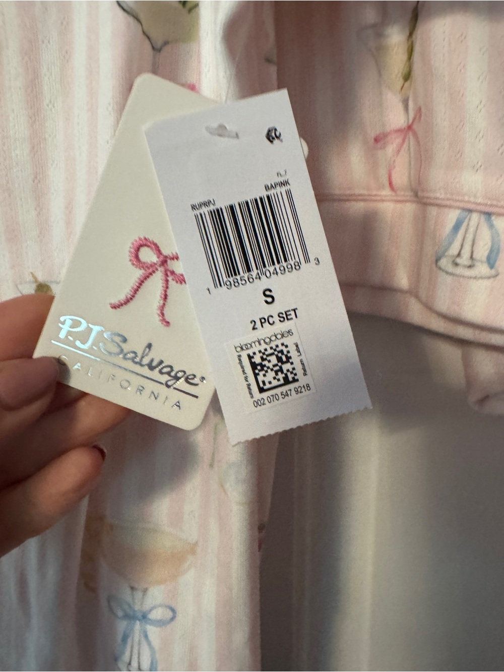 PJ Salvage Pastel Cocktail Print Short Pajama Set - Picture 2 of 3